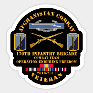 Afghanistan Vet w 170th Inf Bde - OEF  2010 Sticker